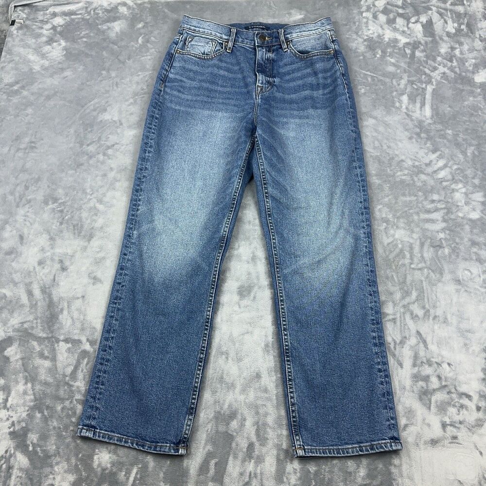 Vigoss Riley Relaxed Straight Jeans Womens Sz 27x27 Blue High Rise Denim